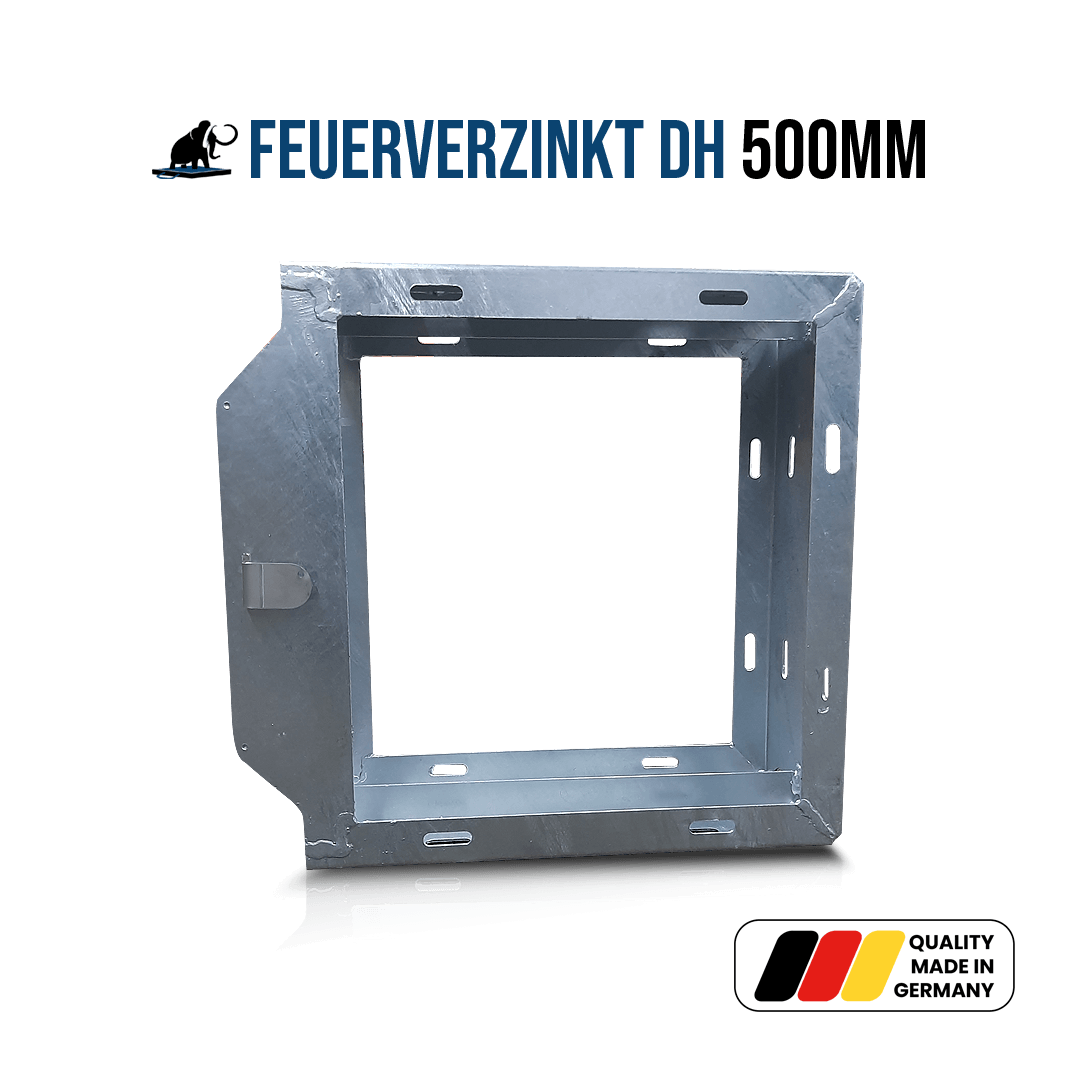 Doppelhalter feuerverzinkt für Stützplatte BS500x500