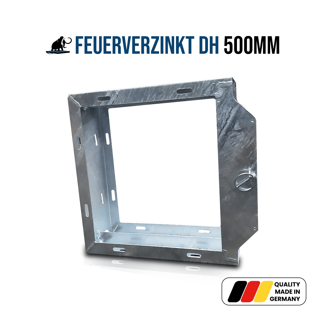 Doppelhalter feuerverzinkt für Stützplatte BS500x500