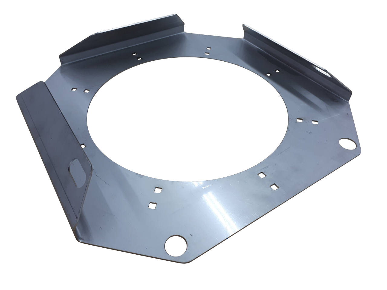 Halter Feuerverzinkt  für Stecktellerplatte rund & quadratisch - 400 x 400 mm