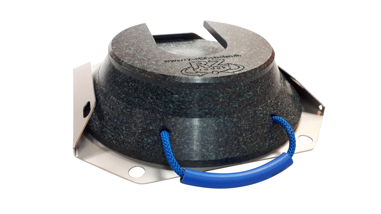 Halter Feuerverzinkt  für Stecktellerplatte rund & quadratisch - 500 x 500 mm